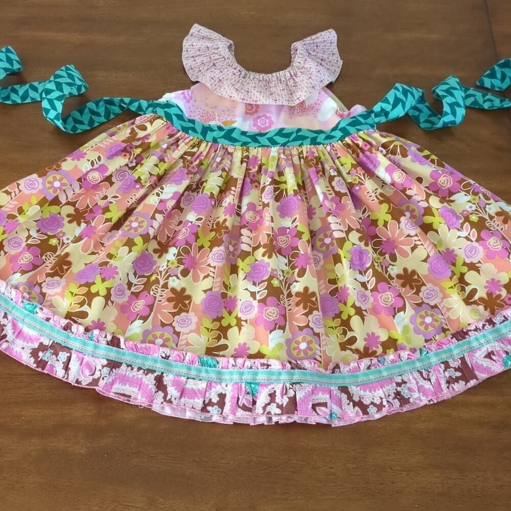 Matilda Jane platinum Taffy puffer dress size 4 EUC